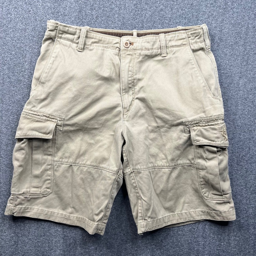 Timberland Cargo Shorts Mens 34 Tan Khaki Cotton Multi Pocket Outdoor Utility